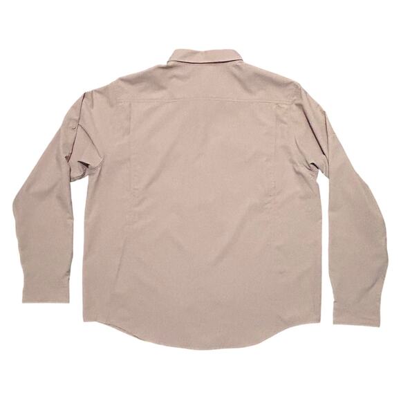 Patagonia Long Sleeve Self Guided Hike Shirt X-Large Tan Vented Ripstop - Picture 3 of 11